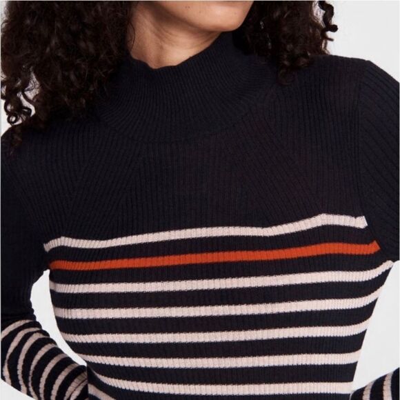 Rag & Bone Kate Stripe Turtleneck Sweater Dress - Picture 9 of 9
